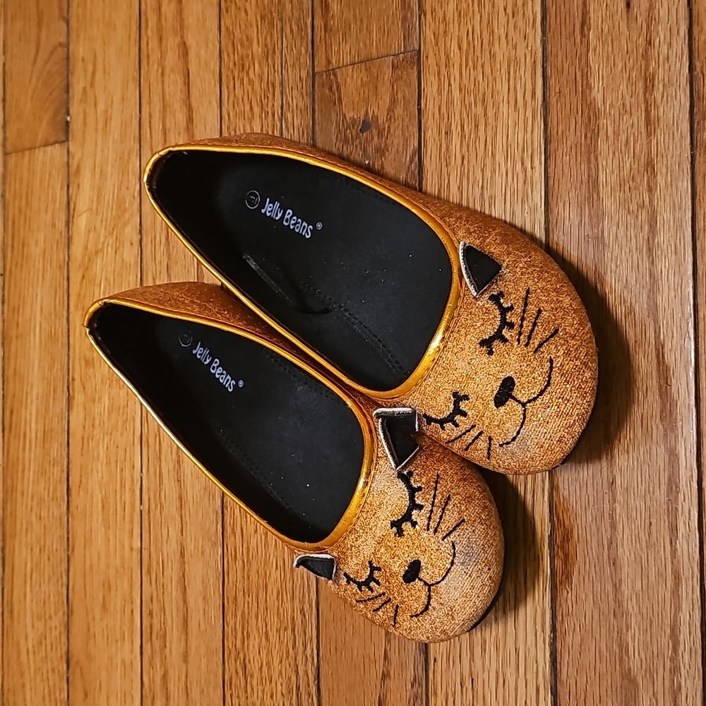 3 Pairs Of Girl's Dress Shoes- Silver, Gold, and Orange Cat Sz 3 Nanette Lepore - Picture 4 of 10